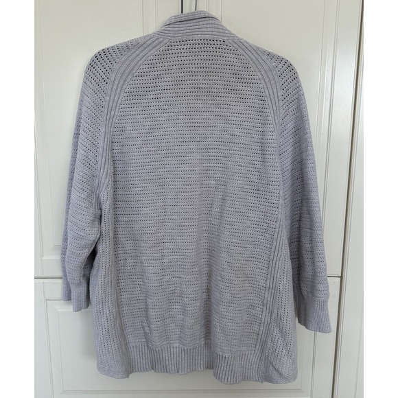 Banana Republic 3/4 Sleeve  Cardigan Sweater Womens Size XL Gray - Picture 3 of 3